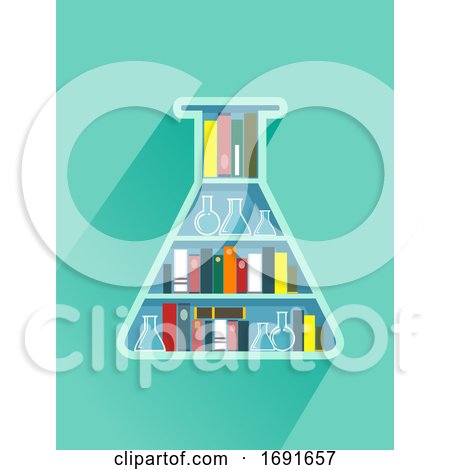 Flask Book Shelf Illustration by BNP Design Studio