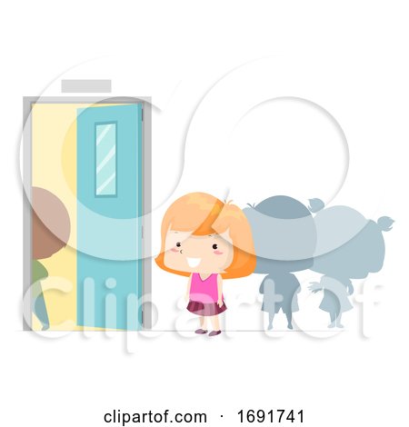 Kid Girl Adjective Next Illustration by BNP Design Studio