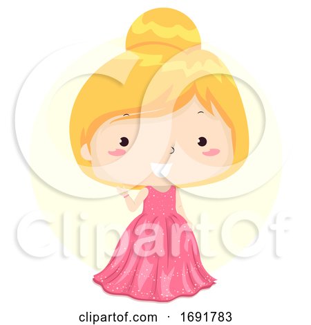 Kid Girl Adjective Elegant Illustration by BNP Design Studio