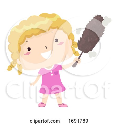 Kid Girl Dusty Adjective Illustration by BNP Design Studio