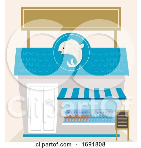 Fish Market Shop Illustration by BNP Design Studio