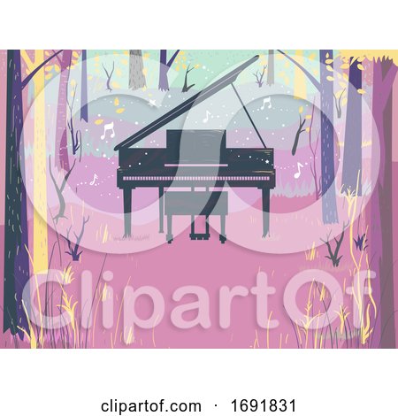 Piano Forest Design Illustration by BNP Design Studio