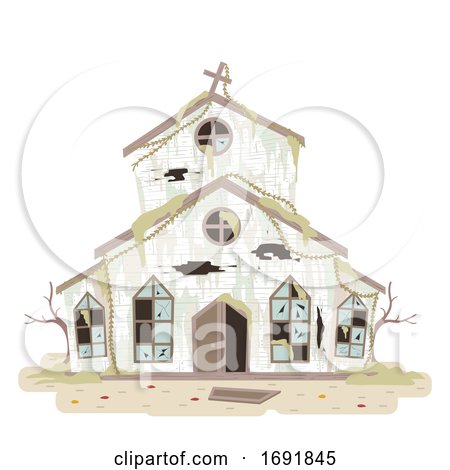 Abandoned Church Illustration by BNP Design Studio