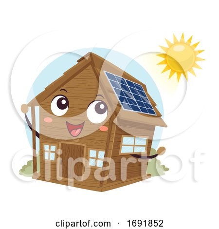 Mascot Cabin off Grid Solar Panel Illustration by BNP Design Studio