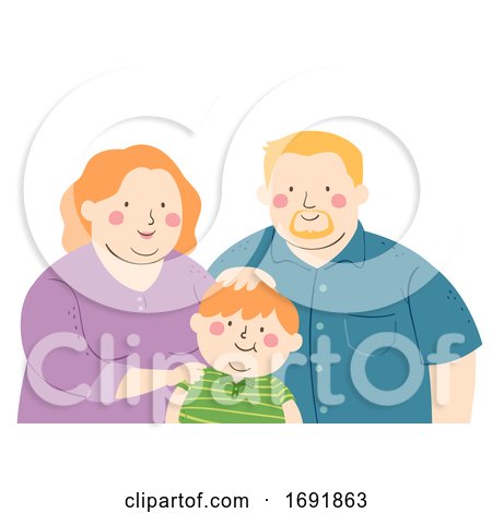 Kid Boy Fat Family Illustration by BNP Design Studio