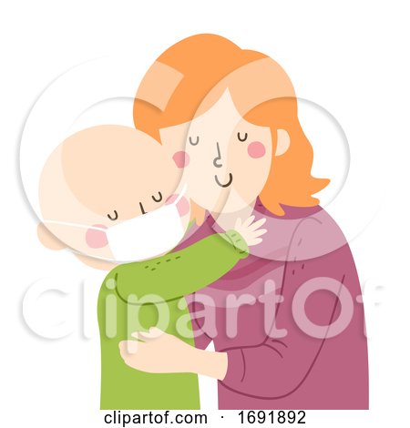 Kid Mom Hug Support Leukemia Illustration by BNP Design Studio