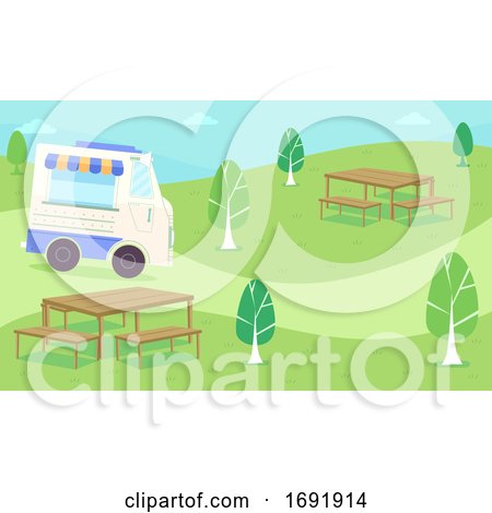 Food Truck Roam Park Illustration by BNP Design Studio