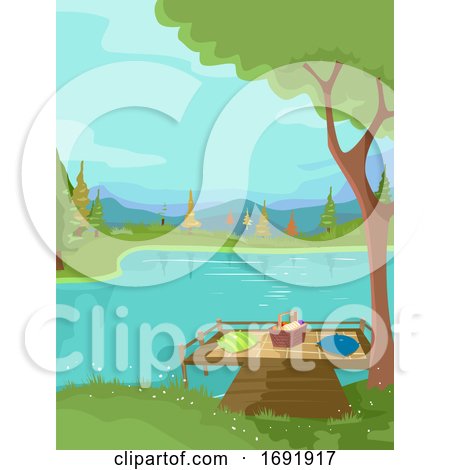 Picnic by the Lake Illustration by BNP Design Studio