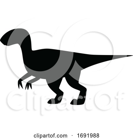 Silhouetted Dinosaur by Vector Tradition SM