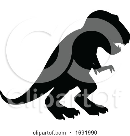 Silhouetted Dinosaur by Vector Tradition SM
