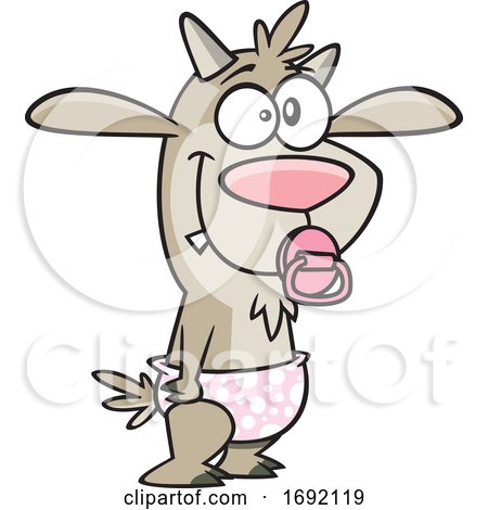 Cartoon Baby Goat by toonaday