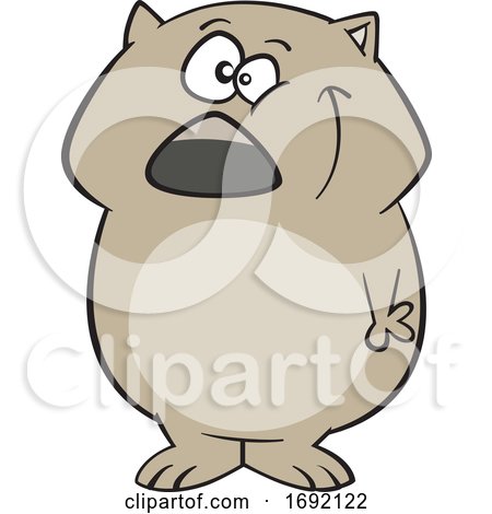 Cartoon Cute Wombat by toonaday