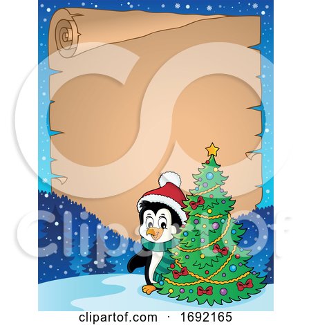 Christmas Penguin Border by visekart