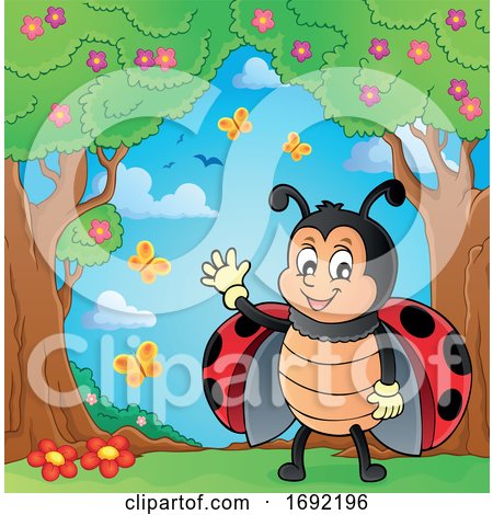 Waving Ladybug by visekart