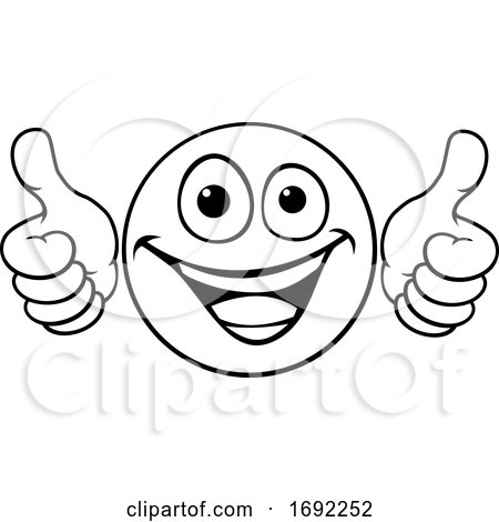 Emoticon Thumbs up Icon by AtStockIllustration