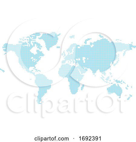 Dots Circles Flat Map World Background by AtStockIllustration