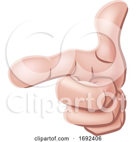 Pointing Cartoon Hand by AtStockIllustration