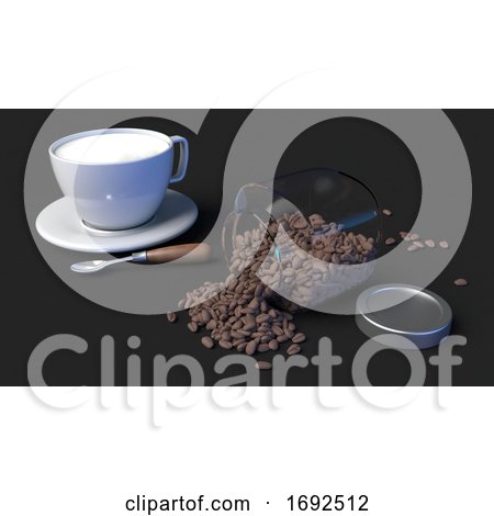 Coffee Beans on a Dark Background by KJ Pargeter
