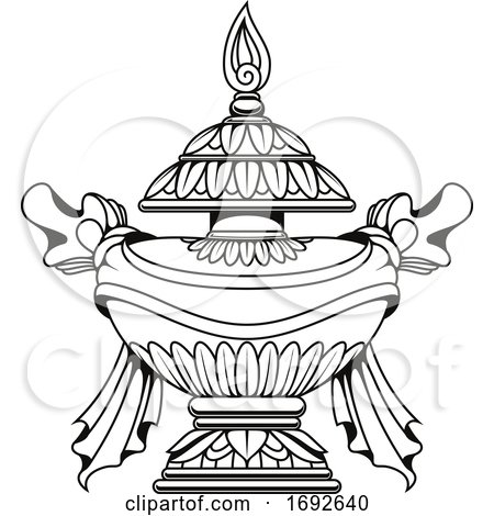 Buddhist Bumpa Treasure Vase by Vector Tradition SM