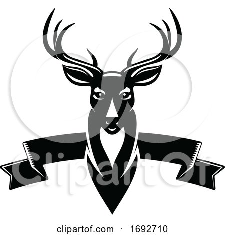 Black and White Deer by Vector Tradition SM