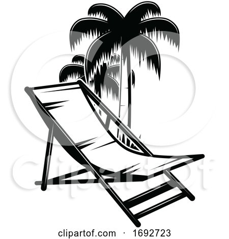 Beach Chair and Palm Trees by Vector Tradition SM