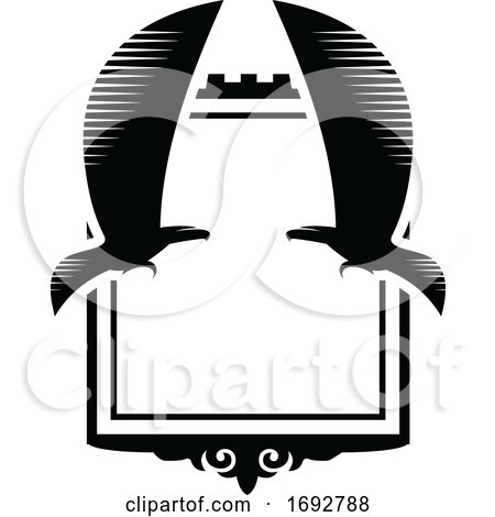 Black and White Eagle Design by Vector Tradition SM
