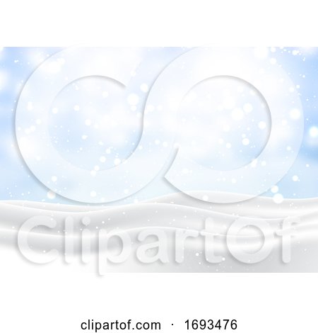 Christmas Snowy Landscape by KJ Pargeter
