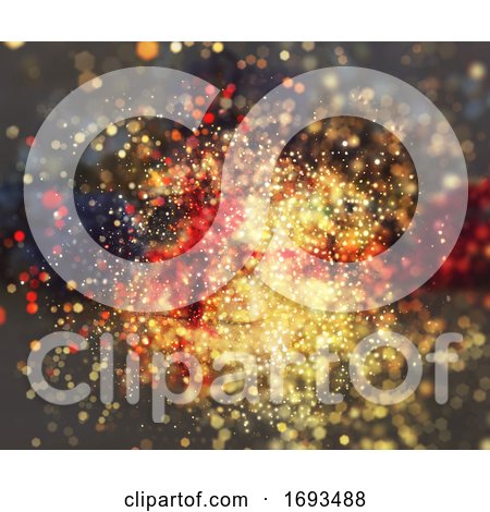 Christmas Bokeh Lights Background by KJ Pargeter
