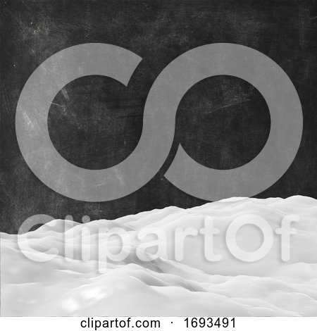 3D Snow on a Grunge Texture Background by KJ Pargeter