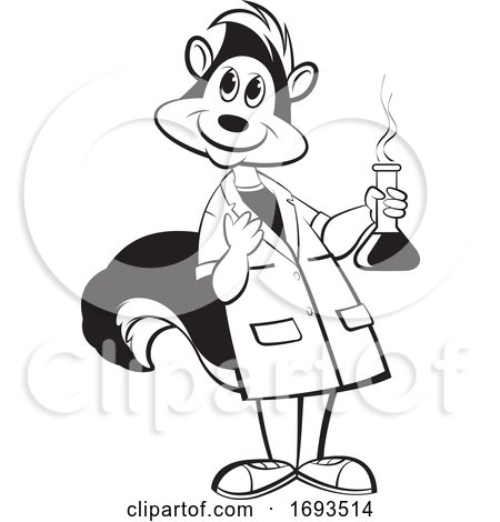 Scientist Skunk Holding a Flask by Lal Perera
