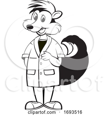Scientist Skunk Laughing by Lal Perera