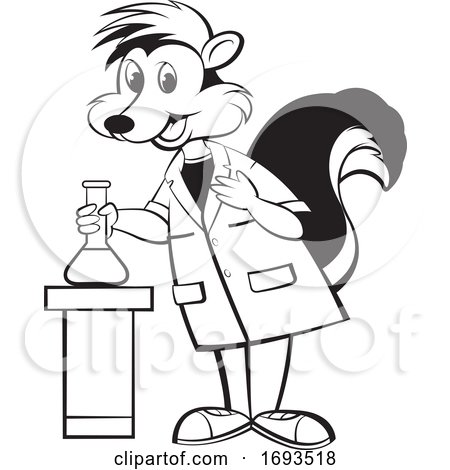 Scientist Skunk with a Flask by Lal Perera