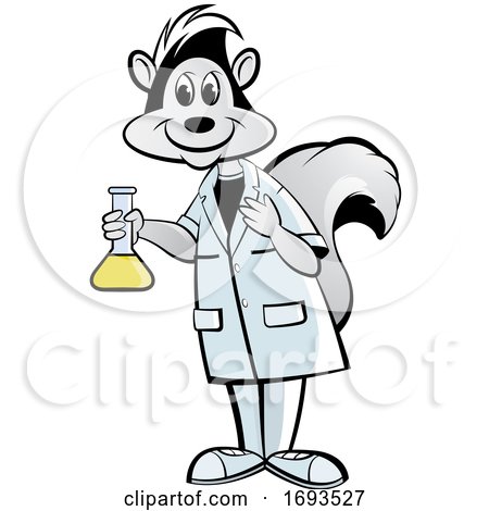 Scientist Skunk Holding a Flask by Lal Perera