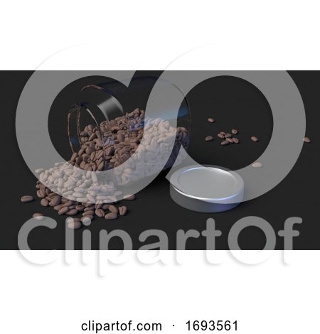 Coffee Beans on a Dark Background by KJ Pargeter