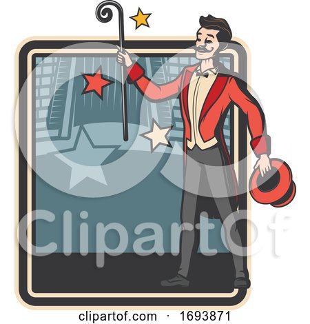 Circus Ringmaster or Magician by Vector Tradition SM