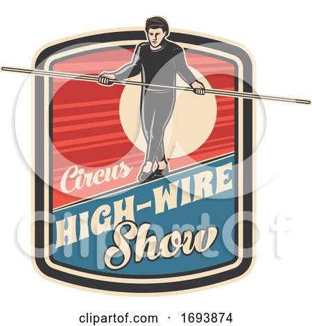 Circus Tightrope High Wire Walker by Vector Tradition SM
