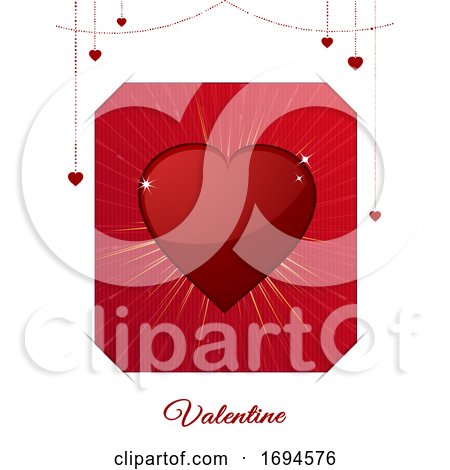 Valentine White and Red Card by elaineitalia