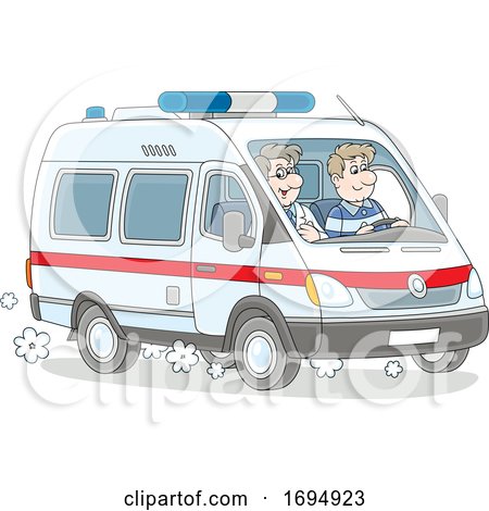 Paramedics in an Ambulance by Alex Bannykh