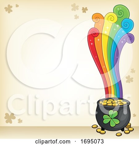 Leprechauns Pot of Gold and Rainbow by visekart