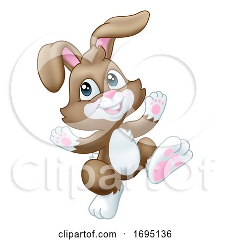 Easter Bunny Rabbit Cartoon by AtStockIllustration