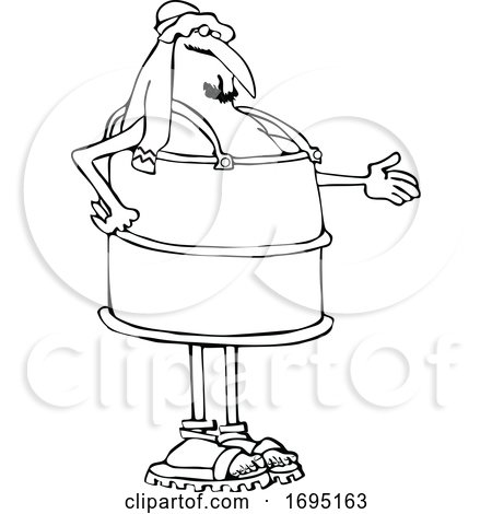 Cartoon Man Wearing a Crude Oil Suit by djart