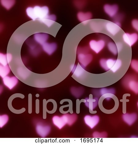 Valentine's Day Background with a Bokeh Hearts Design by KJ Pargeter