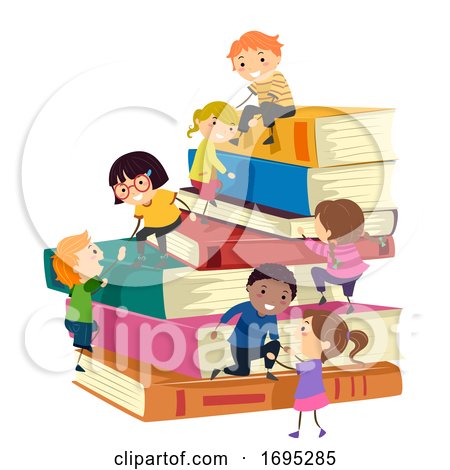 Stickman Kids Help Another up Books Illustration by BNP Design Studio