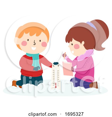 Kids Experiment Thermometer Winter Illustration by BNP Design Studio