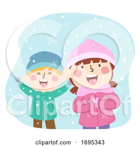 Kids Taste Snow Winter Education Illustration by BNP Design Studio