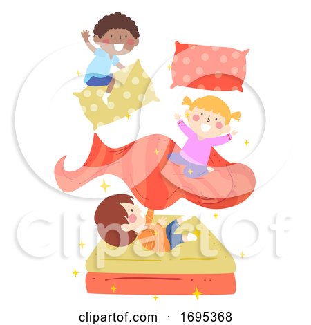 Kids Magic Bed Illustration by BNP Design Studio