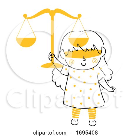 Kid Girl Justice Symbol Illustration by BNP Design Studio