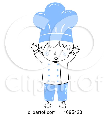 Kid Boy Chef Happy Illustration by BNP Design Studio