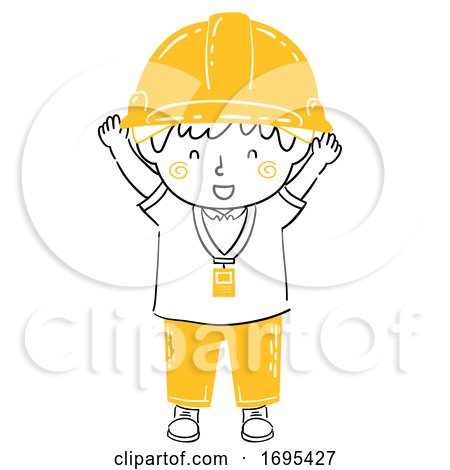 Kid Boy Engineer Happy Illustration by BNP Design Studio