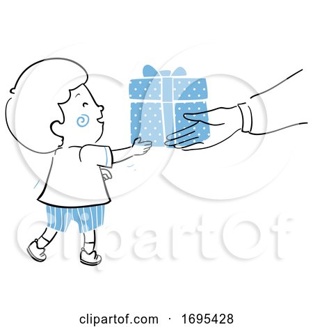 Kid Boy Gift Give Illustration by BNP Design Studio